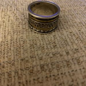 Great ring from Silpada. Silver with some gold trimming.